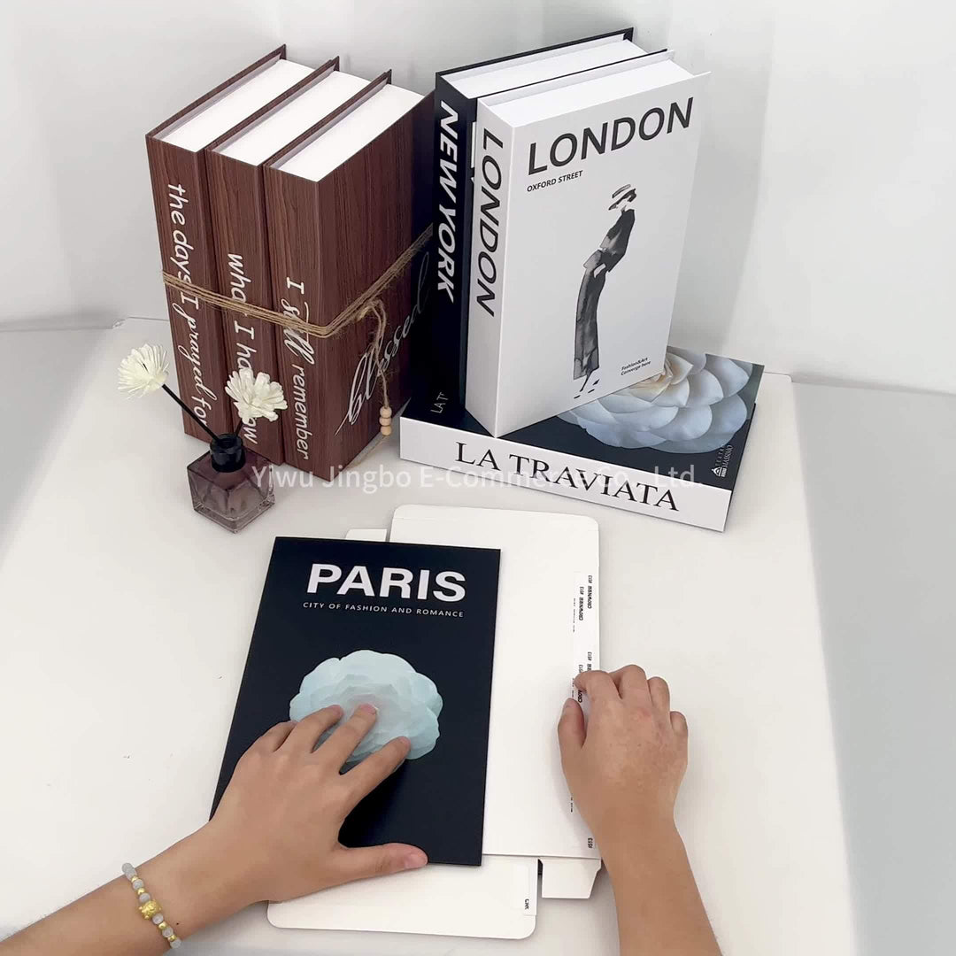 ChicDecor - Sett med 3 elegante bøker for interiørstil Skanto