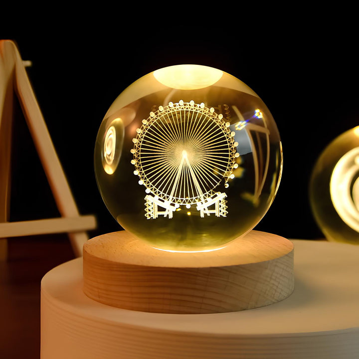 Skanto | SolarSphere – Krystall Solsystem med LED-belysning | Utdannings- og dekorasjonsgave