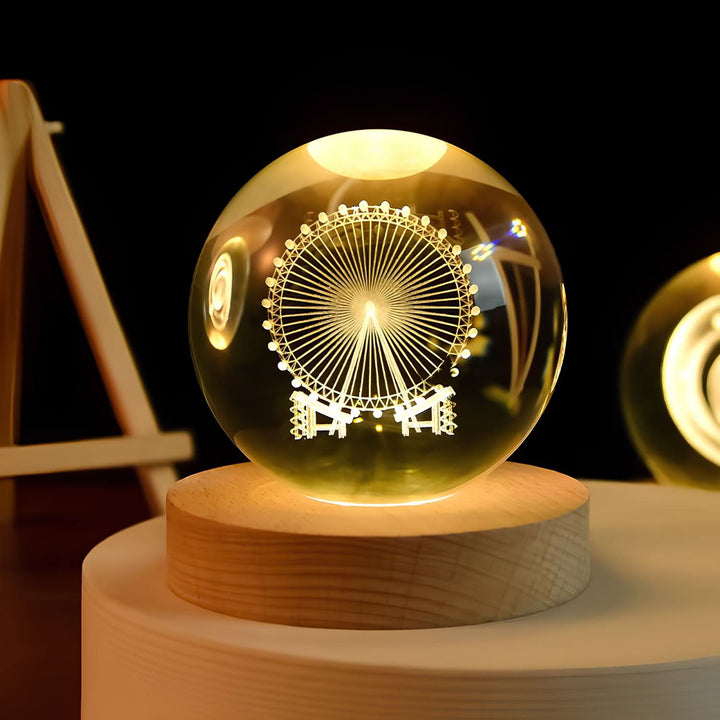 Skanto | Luminous Crystal Ball LED Nattlys Dekor