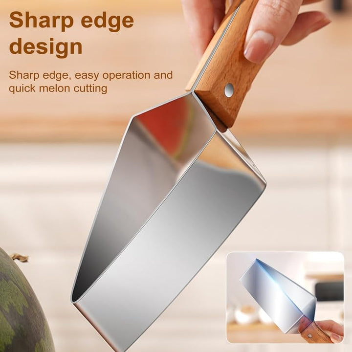 Skanto | tri-blade vannmelon slicer med trehåndtak