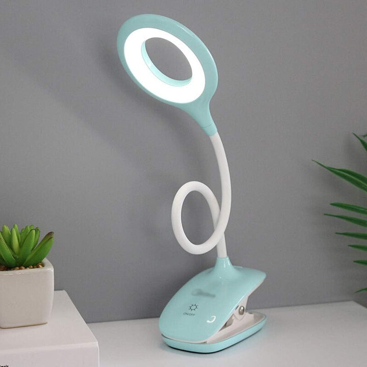 Skanto | Oppladbar LED Bordlampe med Klemme – Justerbar Skrivebordslampe for Hjemmekontor og Studier