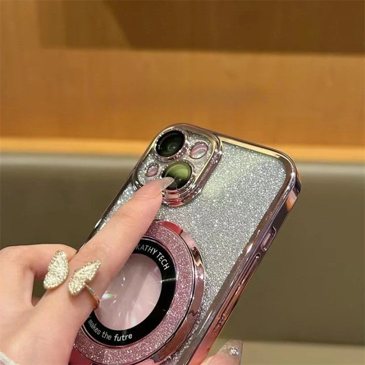 Skanto | Glitter Magnetisk Ring Stativ Telefon Etui