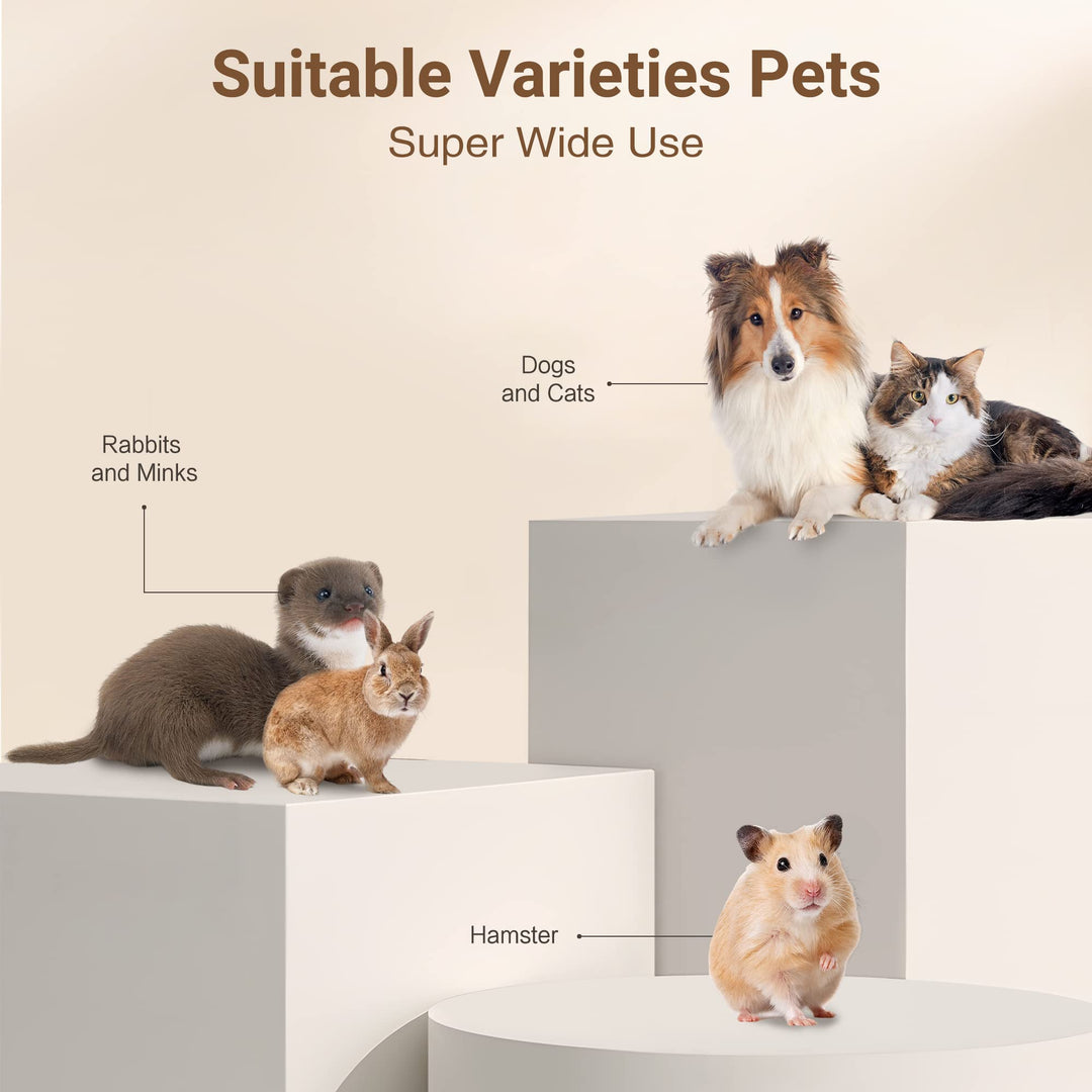 Skanto | Ultimate Pet Grooming Kit - 4-i-1 Elektriske Klippere med 4 Utbyttbare Blader
