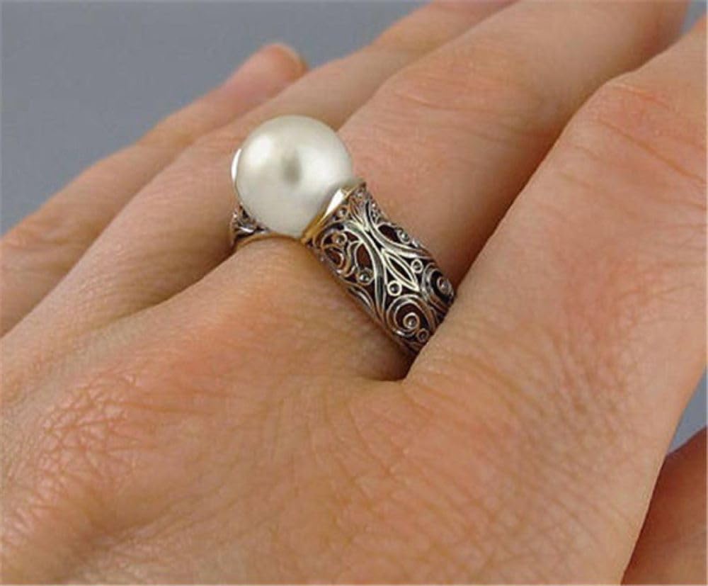 Skanto | Elegant Vintage Gullring med Perle - Aurelia Sleek Design