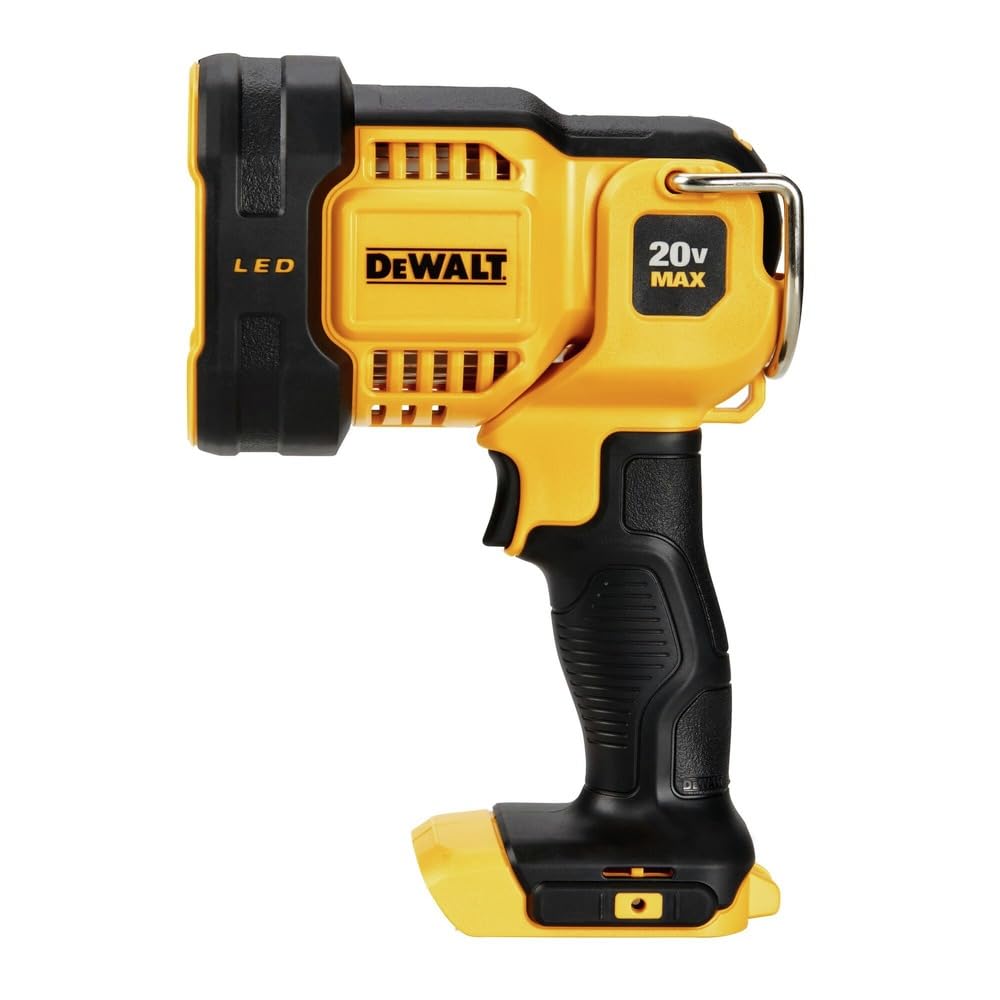 Skanto | Dewalt 20V Max Jobsite Led Spotlight, Klar Rød, Kraftig & Holdbar Belysningsløsning