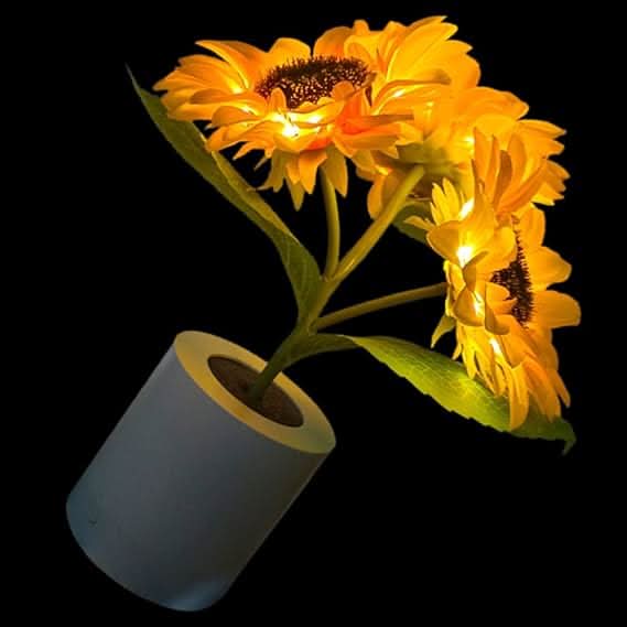 Skanto | Skinnende Solsikke LED Bordlampe