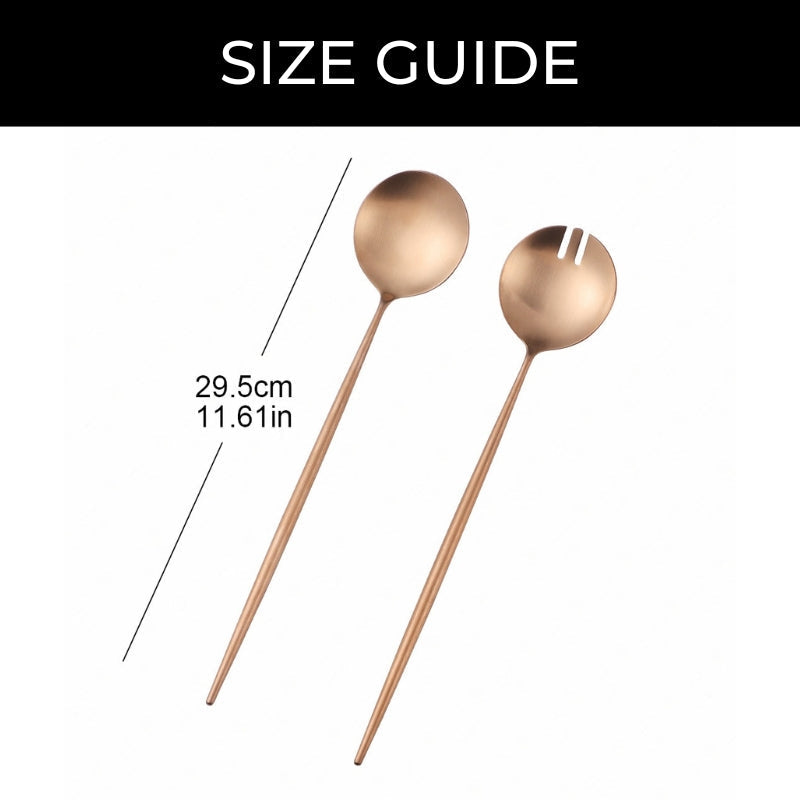 Skanto | Rose Gold Salatbestikk og Serveringsutstyr Set