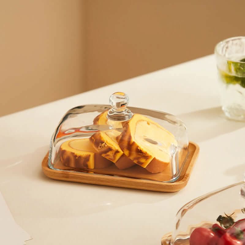 Skanto | Tre Smørfat med Glasslokk – Elegant Servise