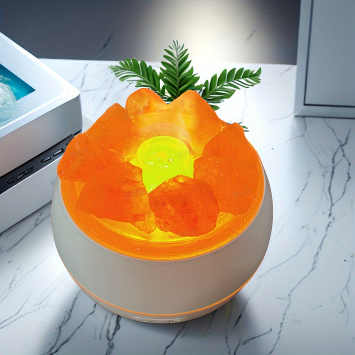 Skanto | Saltlampe diffusor - 3-i-1 essensiell oljediffusor, Himalayasaltlamper & luftfukter
