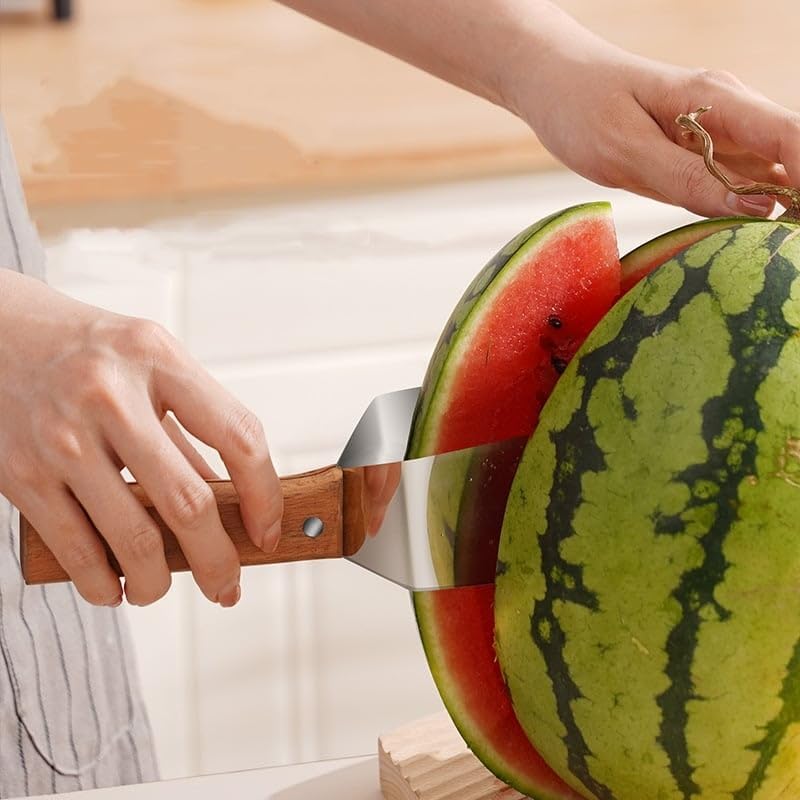 Skanto | tri-blade vannmelon slicer med trehåndtak