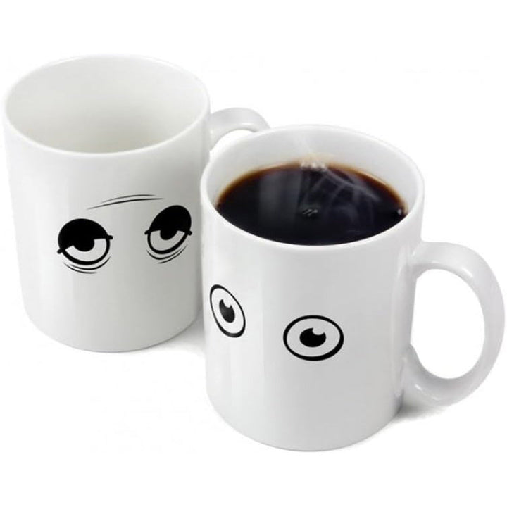 Wake-Up Eyes Magic Varmefølsom Fargeforandre Keramisk KaffeKopp | Skanto