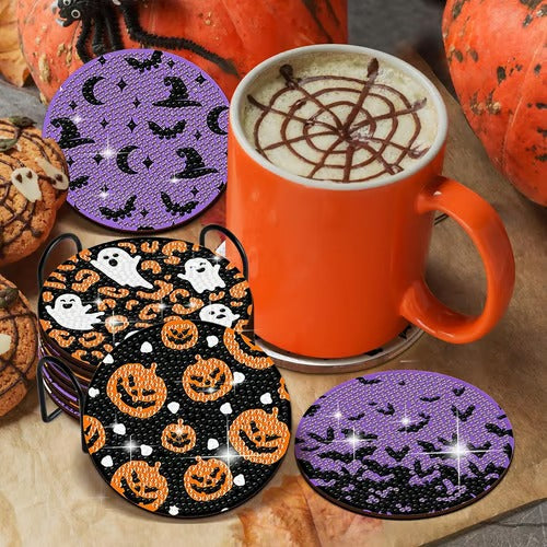 Skanto | SpukMeister Coaster Set — La Halloween-festen din bli fortryllet med magisk fascinasjon og gjester som er begeistret!