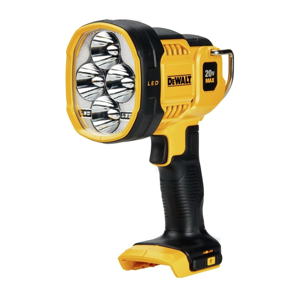 Skanto | Dewalt 20V Max Jobsite Led Spotlight, Klar Rød, Kraftig & Holdbar Belysningsløsning