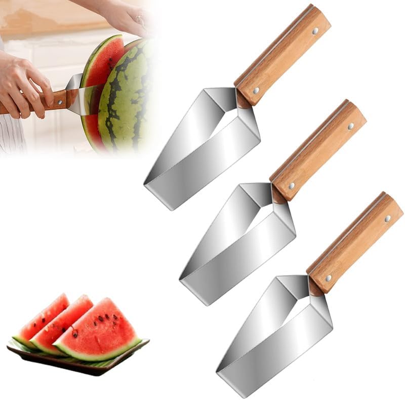 Skanto | tri-blade vannmelon slicer med trehåndtak