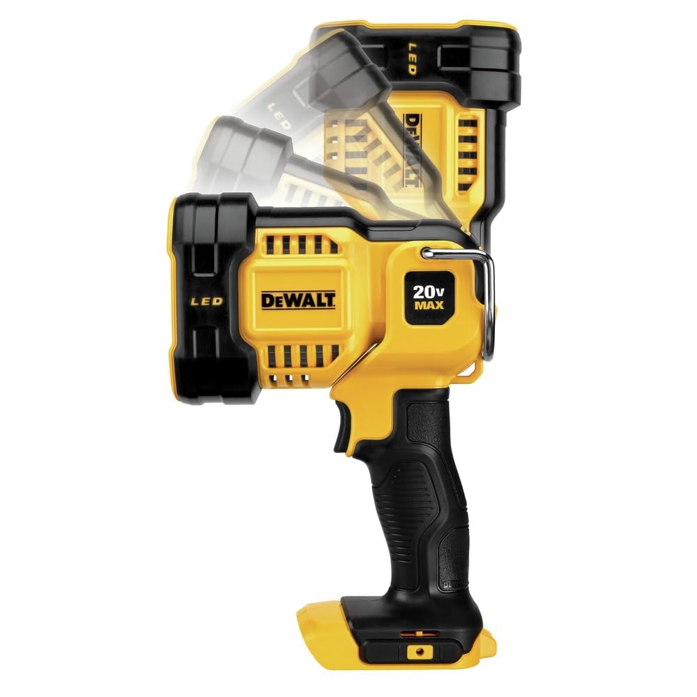 Skanto | Dewalt 20V Max Jobsite Led Spotlight, Klar Rød, Kraftig & Holdbar Belysningsløsning