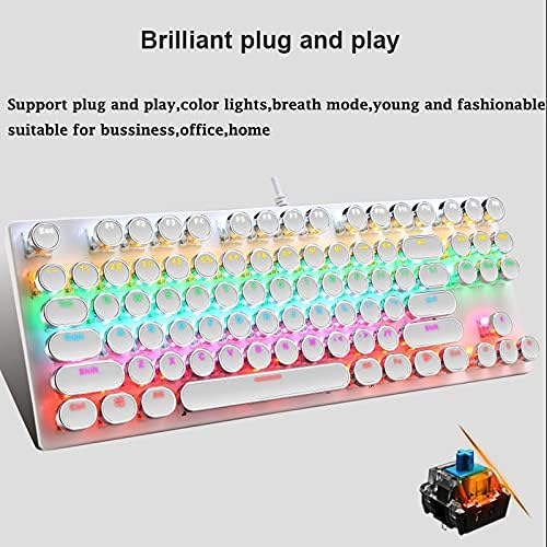 Skanto | 87-Tast Mekanisk Gaming Tastatur RGB Bakgrunnsbelyst Blå Bryter