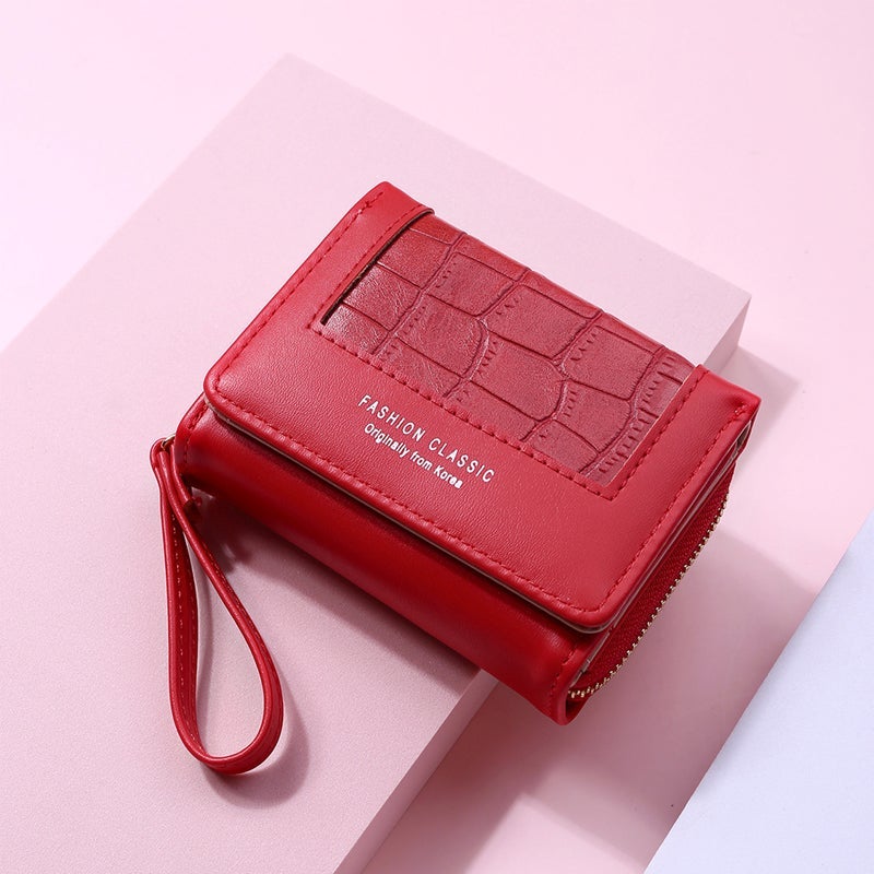 Skanto | Large Capacity Multi-Card Zipper Tri-Fold Myntpung