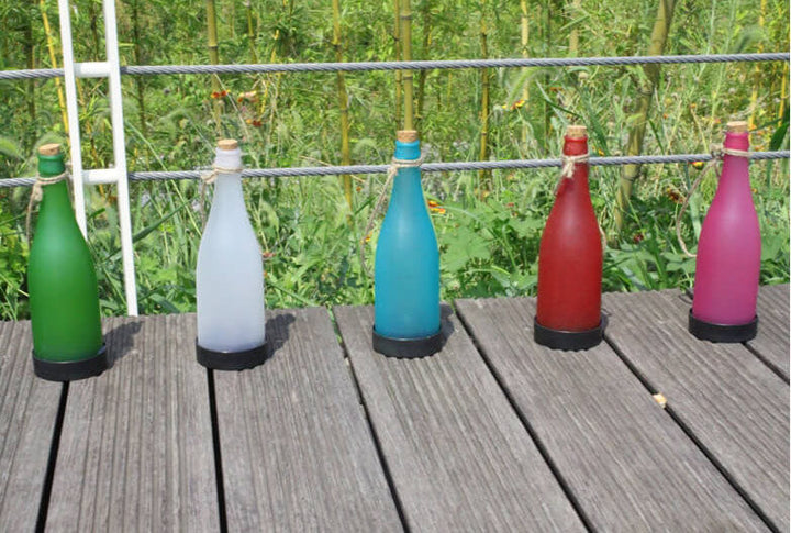 Skanto | 5stk Solvinflaske Lys Utendørs Dekorasjon Plast LED Hengende Lys