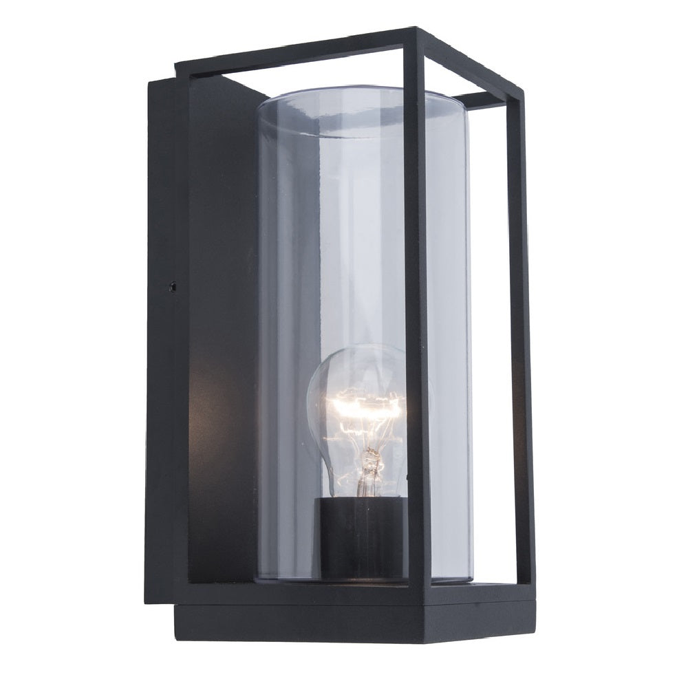 Skanto | Lutec 5288803012 Flair Matt Black Utendørs Vintage Flush Lantern Vegglys