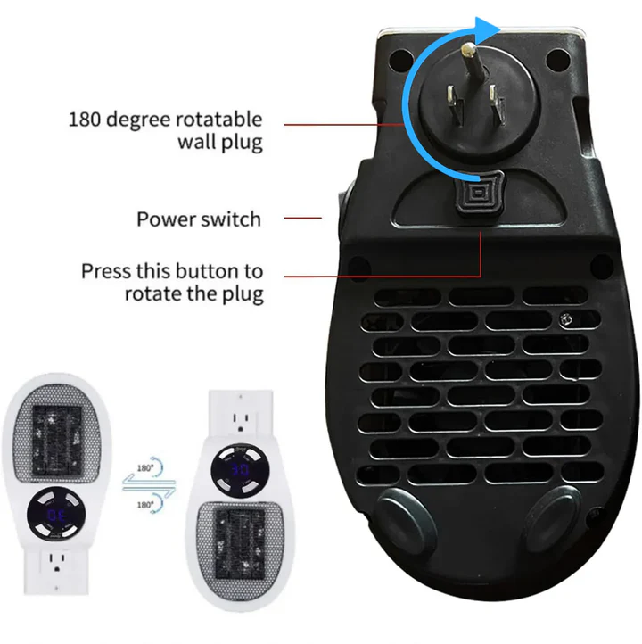 Skanto | 500W Mini Bærbar Elektrisk Varmer
