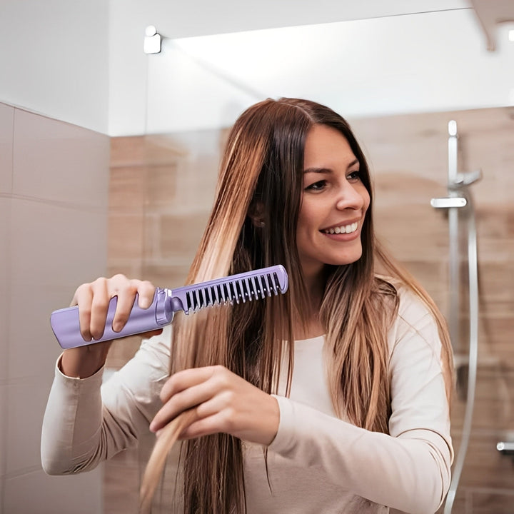 Skanto | Glatzza Mini-Glattbørste — Silky smooth drømmehår på 60 sekunder som fanger alles blikk!