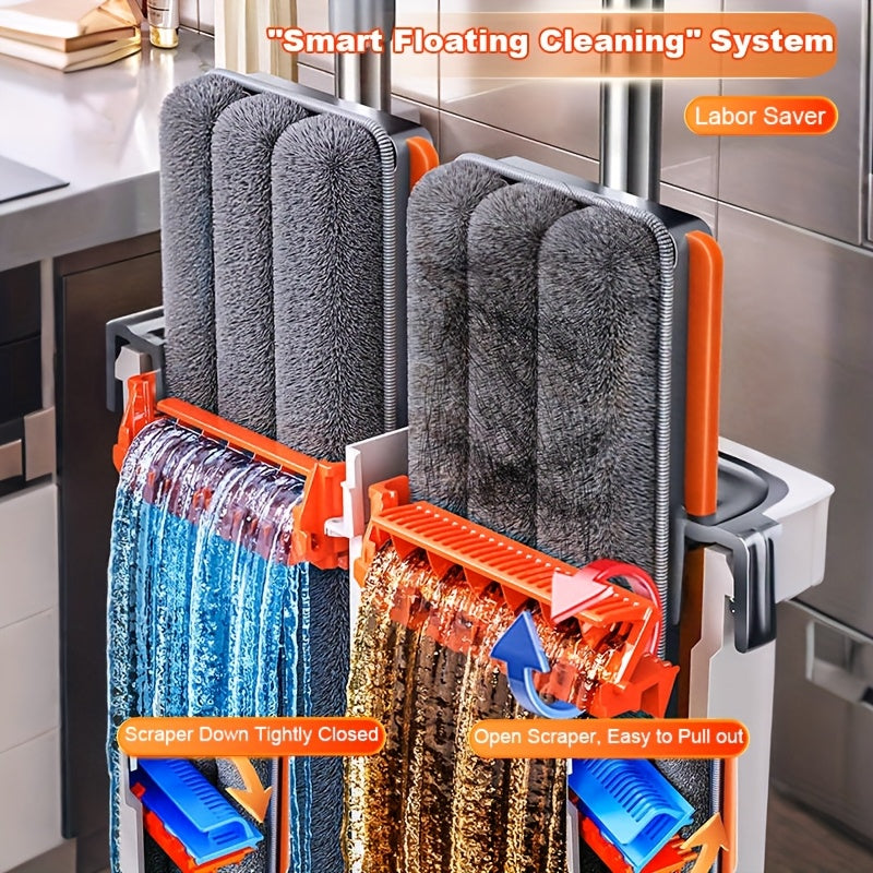 Flat moppesett med bøtte & vridningssystem | Skanto