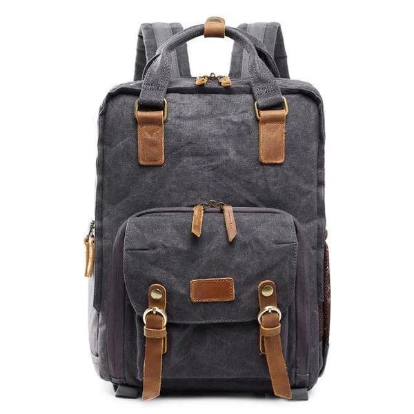Skanto | Vanntett vokset canvas kamera ryggsekk