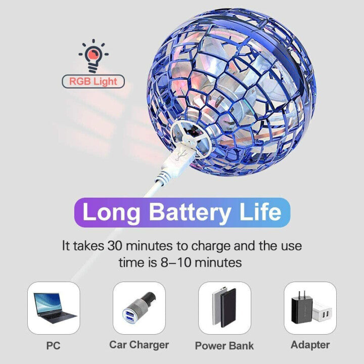 Norvo | AirGlide Orb | Magisk moro for unge og gamle - Flytende mini-drone for endeløs lekeglede