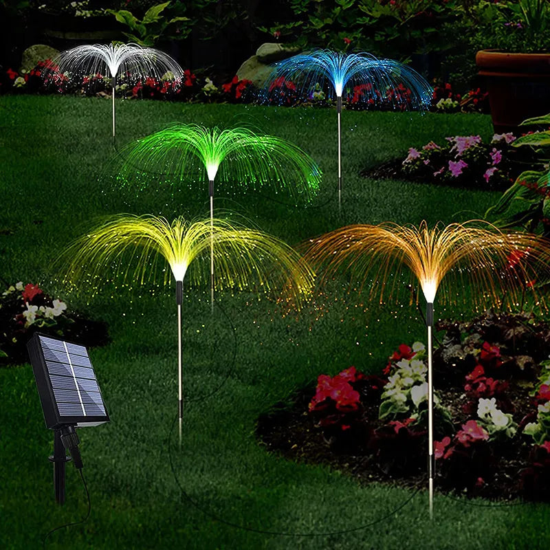 Skanto | Solhage Lys med Fargeforandring – LED Plenlys for Hage & Terrasse, Fyrverkeri Design