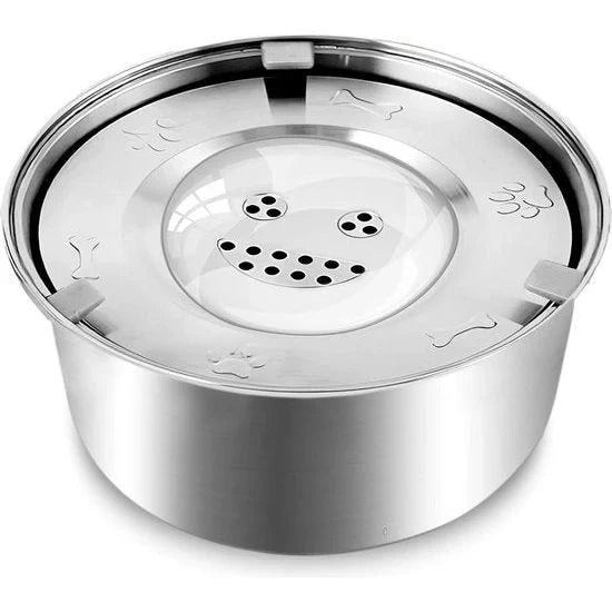 FreshPaws – Rustfritt stål hundevannskål med anti-søle funksjon Skanto