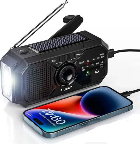PowerGuard - Multifunksjonell Nødradio med Solcellepanel | Skanto