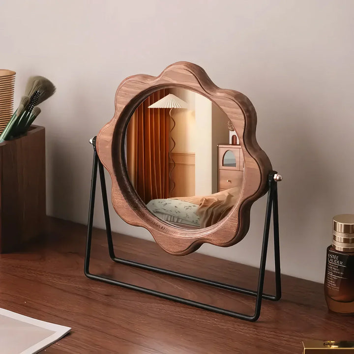 Skanto | Elegant Rotatable Desktop Makeup Mirror – Neoklassisk Design