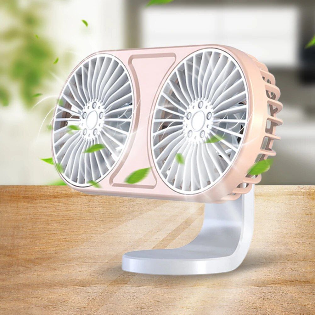 360° Roterende Dual-Head USB Bilvifte med Ambient Belysning | Skanto