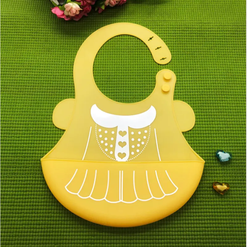 Norvo | Baby Bib Set – Fargerike silikon smekker med dyremotiver for babyer