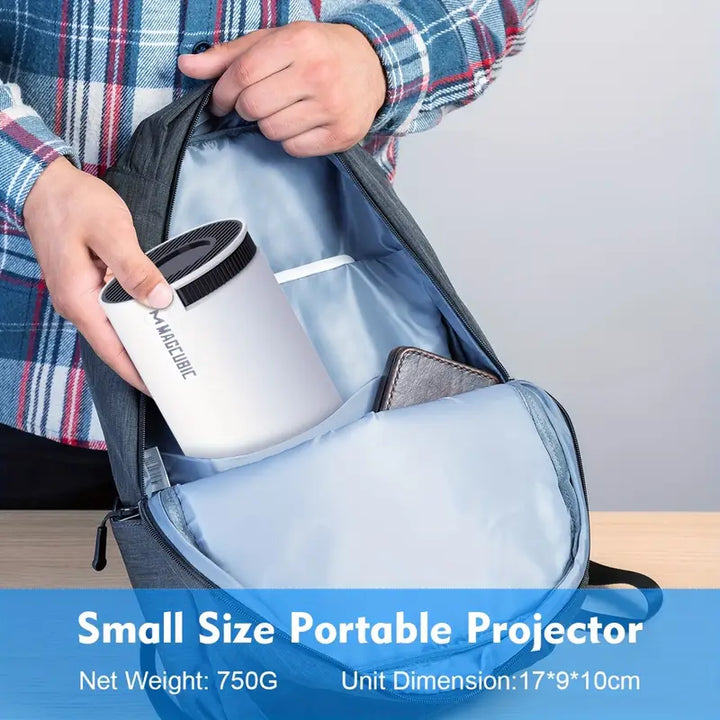 Skanto | Magcubic HY300 4K Mini Projektor – Android 11, Dobbelt WiFi 6, 260 ANSI, Trådløs 5.0