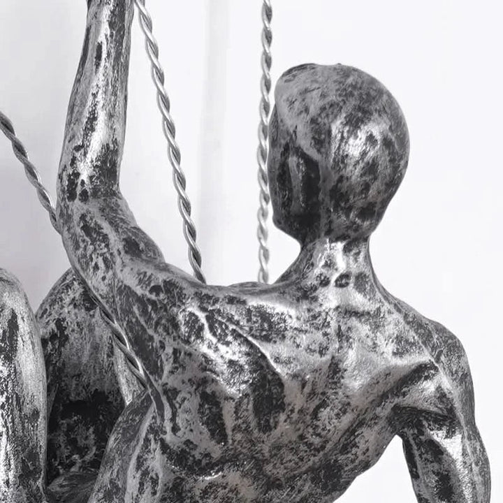 Skanto | Klatrende Mann Vegg Skulptur Sett – Moderne Harpiks Kunst