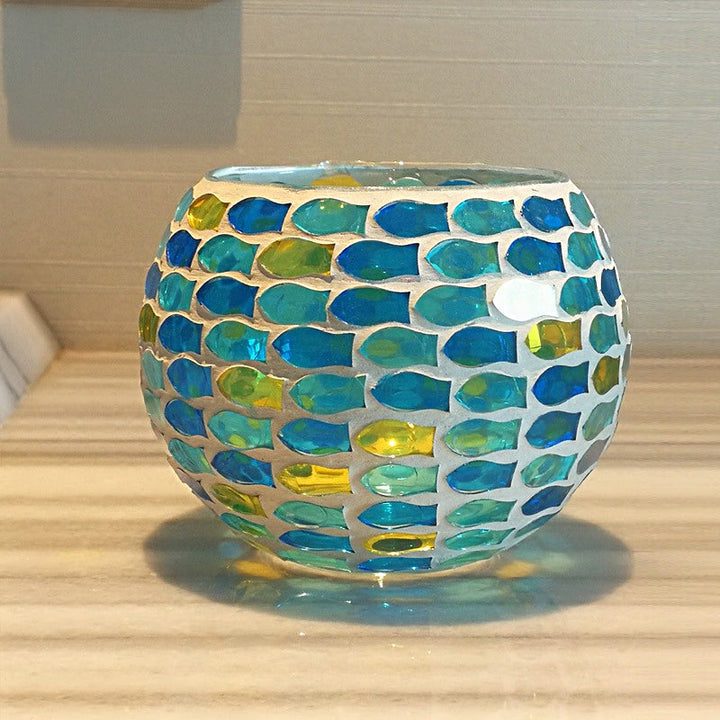 Skanto | Europeisk Retro Glass Mosaic Tealight Holder
