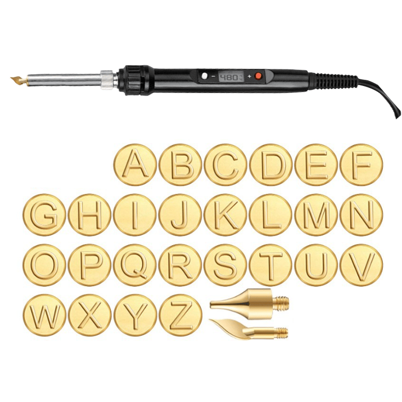 Skanto | 26 Buchstaver Kobberform —DIY Trebrenning/Laging Set