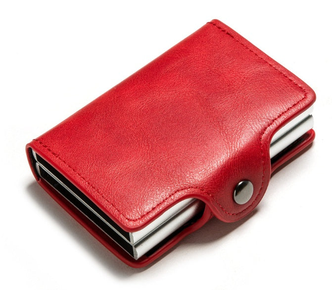 RFID lærvewallet med pengeklemme. | Skanto