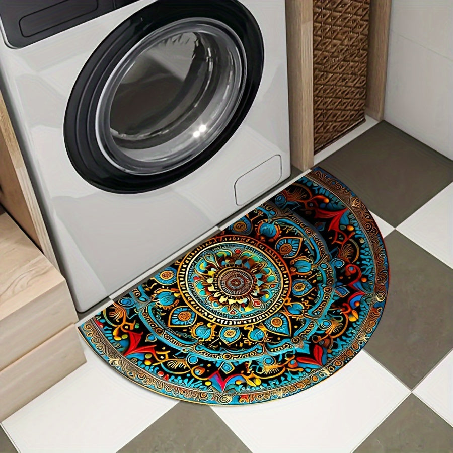 Fußmatte, halvbruner Teppich mit Mandala-Muster