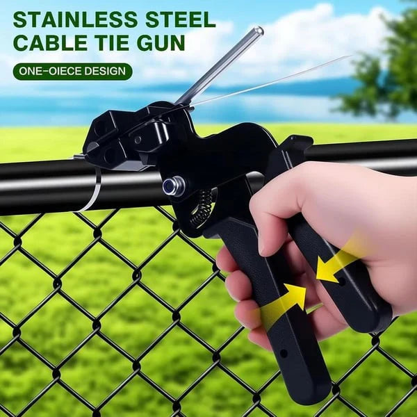 Rustfritt stål kabelbåndpistol med 100 kabelbånd | Skanto