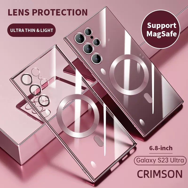 Skanto | Transparent luksusbelegg magnetisk deksel for Samsung
