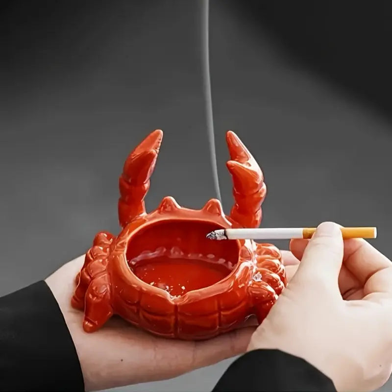 CrabbySmoke – Unik krabbeformet askebeger med lokk Skanto