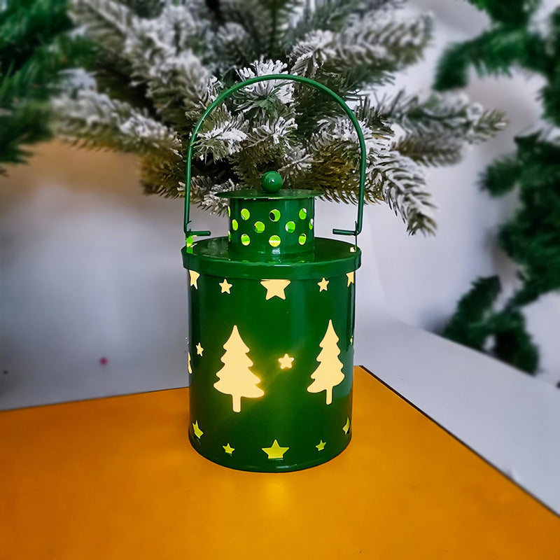 Skanto | Elektronisk Julelys med Blafrende LED Lys – Dekorativ Jern Lysestake for Innendørs