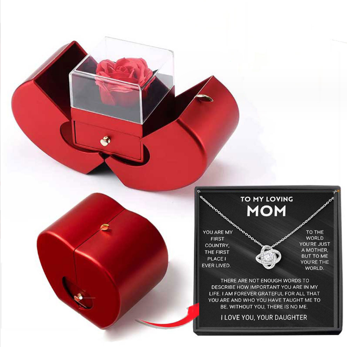 Skanto | Rose Apple Smykkeskrin™ | Med Evig Rose Halskjede.