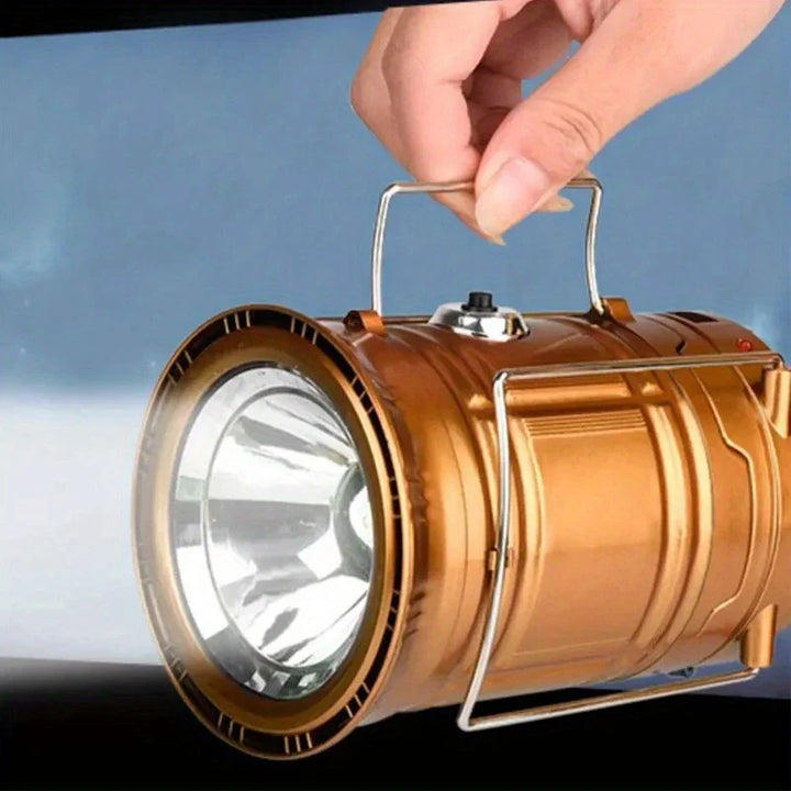 Skanto | Sol Campinglampe med USB-lading – Bærbar LED-lanterne for utendørsaktiviteter og nødsituasjoner