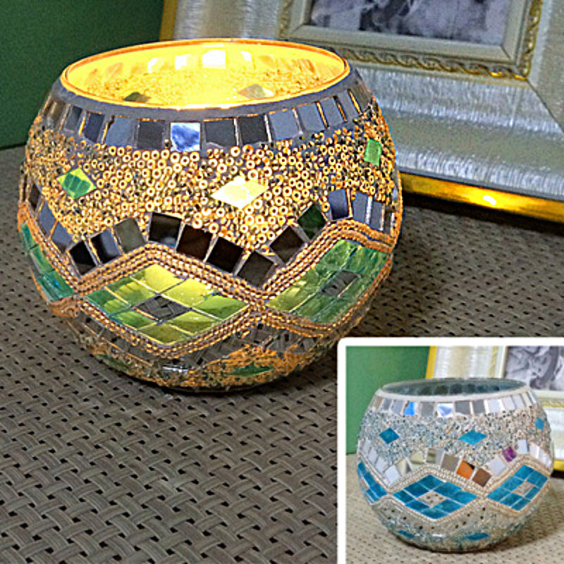 Skanto | Europeisk Retro Glass Mosaic Tealight Holder