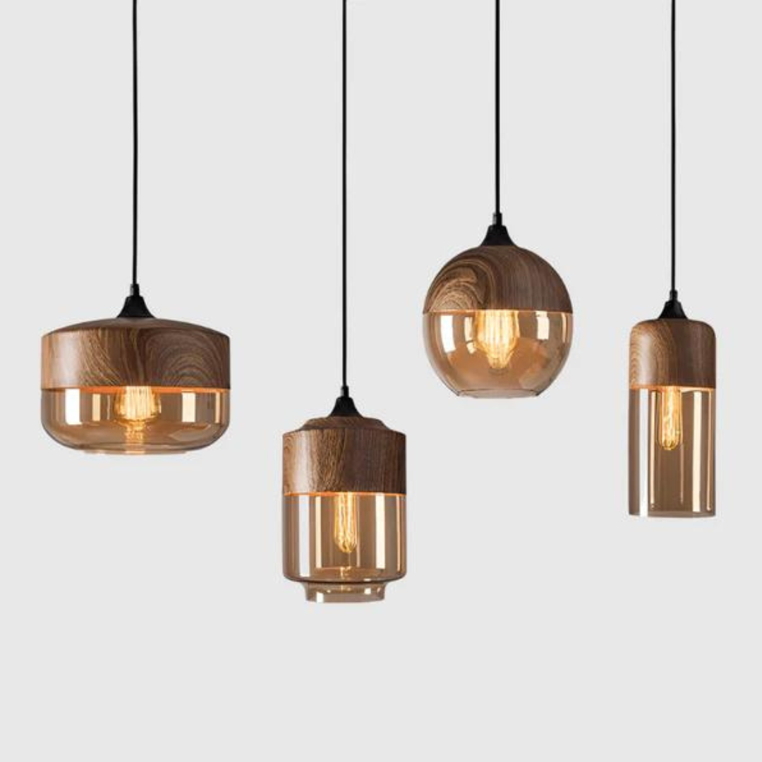Skanto | Stilig skandinavisk tre taklampe - NordLuna
