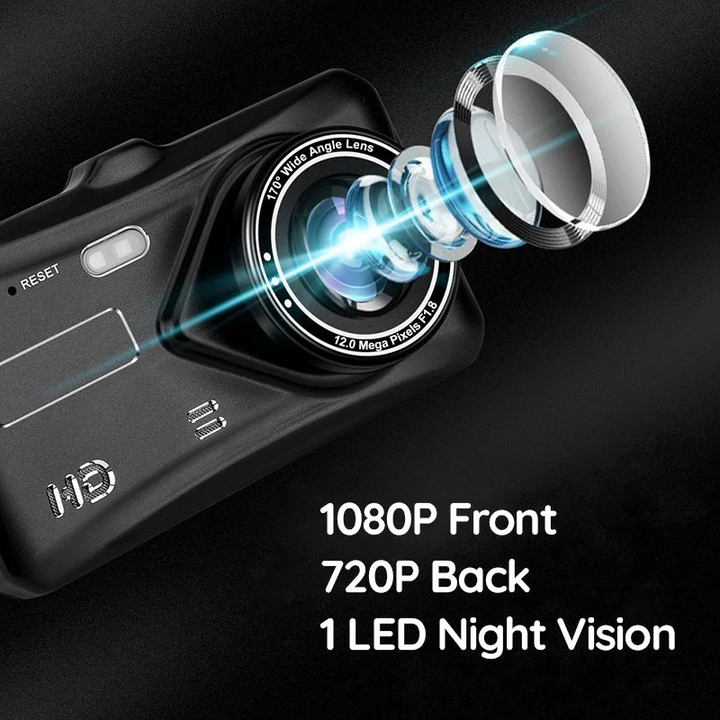 Skanto | Bredvinkel 1920x1080P FHD Dual Dash Cam