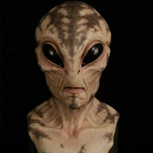 Skanto | Realistisk Alien Maske – Lateks- og Silikon Halloween Maske for Cosplay og Fester